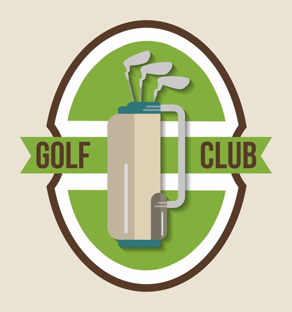 Golf club inside seal stamp icon