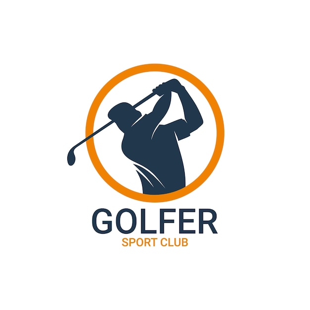 Vettore design del logo del golf club