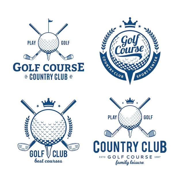 Vector golf club logo.