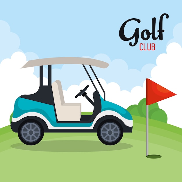 Vector golf club sport icon