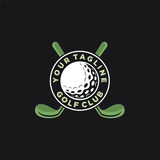 Golf club sport icons and badges Vector symbols of golf player