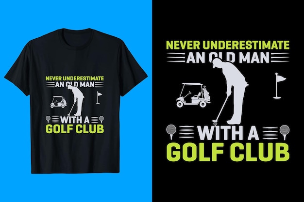 Disegno della maglietta della mazza da golf