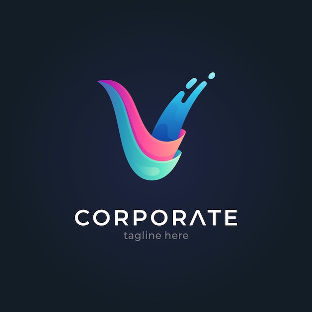 Golf combinatie letter V logo