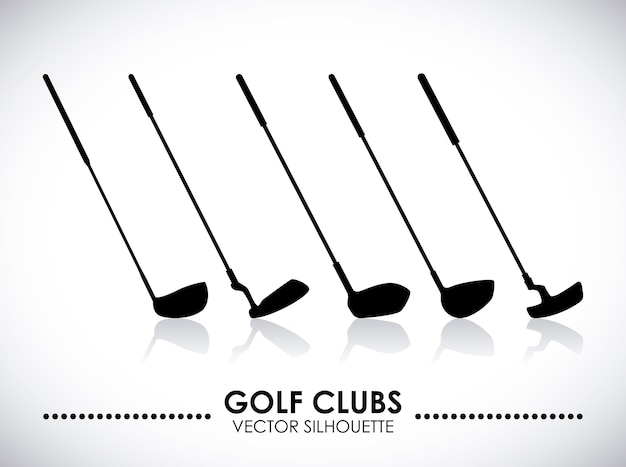 Vector golf design over gray background vector illustration