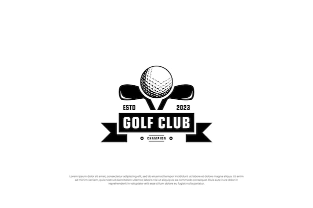 Golf emblem logo design golf championship logo Team golf emblem logo