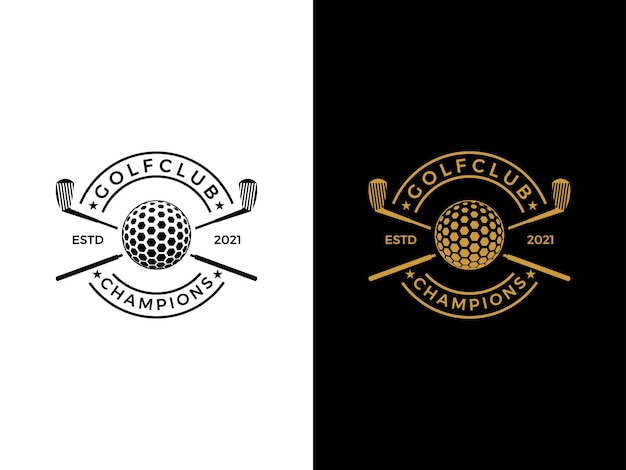 Vector golf emblems logo design vector