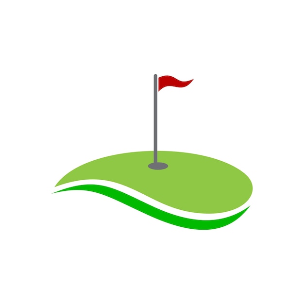 Vector golf field vector logo