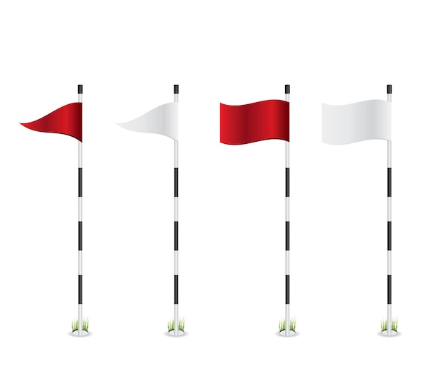 Vector golf flag illustration