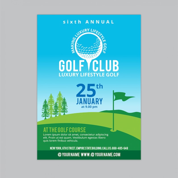 Vector golf flyer 4