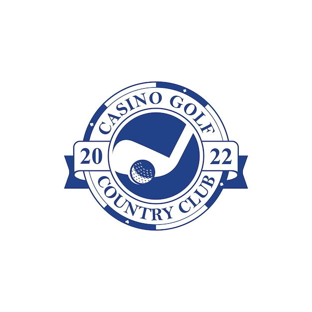 Golf gambling logo design with emblem style