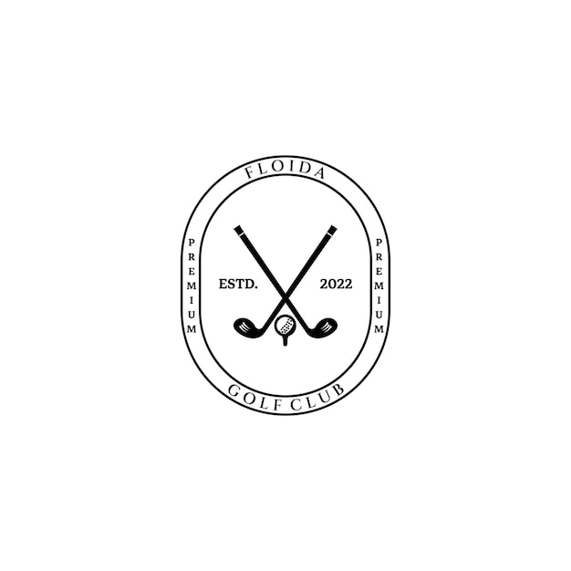 Golf lijn kunst pictogram logo minimalistische vector illustratie ontwerp
