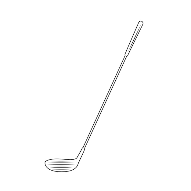 Линейное искусство гольфа Векторная иллюстрация гольфа Спортивный вектор Спортивное линейное искусство