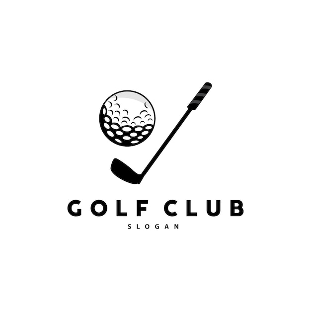 Golf Logo Ball Game Sport Club Team Golf Game Tournament Design Symbol Template Illustration