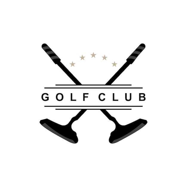 Логотип игры в гольф Мяч Спорт Клуб Команда Игра в гольф Турнир Дизайн Символ Шаблон Иллюстрация