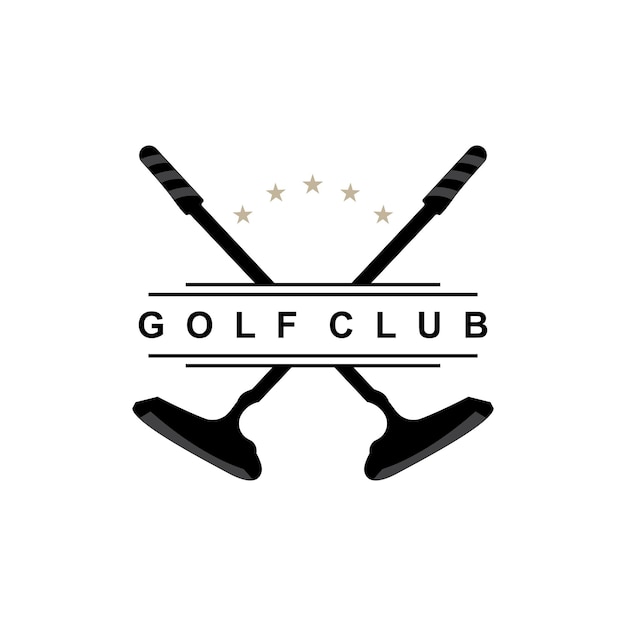 Golf Logo Ball Game Sport Club Team Golf Game Tournament Design Symbol Template Illustration