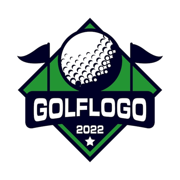 Logo sportivo per il design del logo da golf