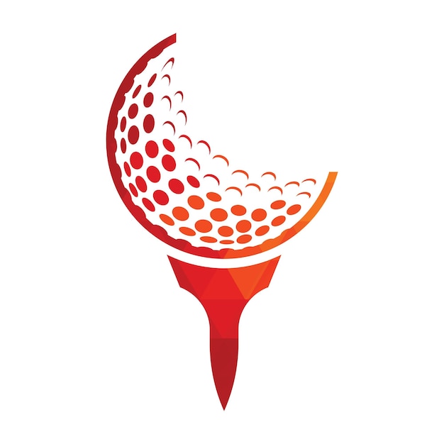 Вектор Шаблон дизайна логотипа гольфа векторный мяч для гольфа на значке дизайна логотипа тройника