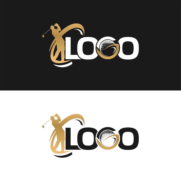 Vector golf logo design