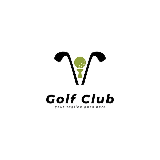 Vettore golf logo golf logo design template vettore