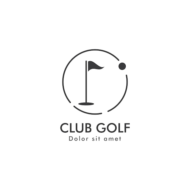 Golf logo icon template vector illustration design