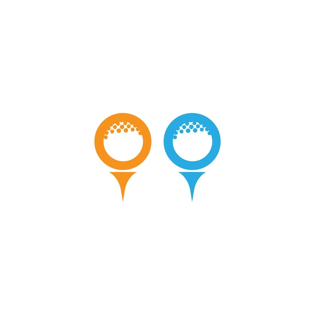 Golf logo pictogram sjabloon creatief ontwerp illustratie