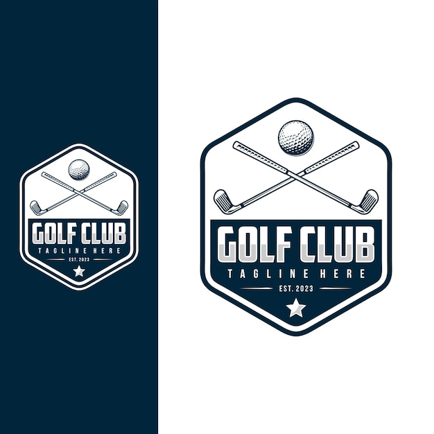 golf logo sjabloonontwerp voor golfclub