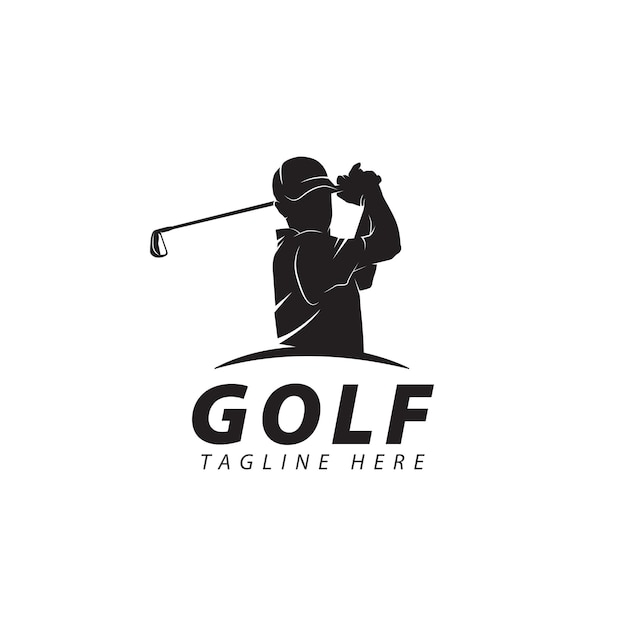 Vettore illustrazione dell'icona vettoriale del modello del logo del golf