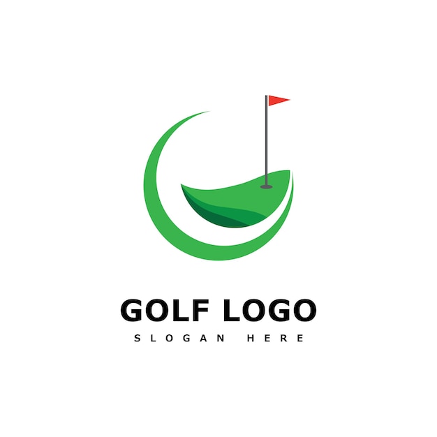 Golf logo template vector illustratie pictogram ontwerp