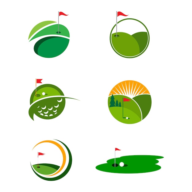 Vector golf logo template vector illustratie pictogram ontwerp