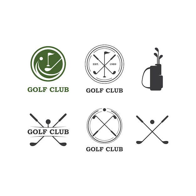 Vector golf logo template