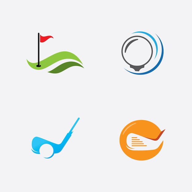 Golf logo vector icon stock illustration