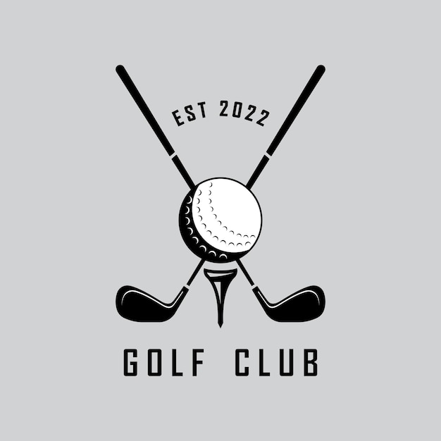 Logo e vettore di golf con modello di slogan