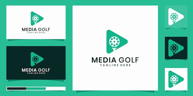 Golf Media Icon Logo Design