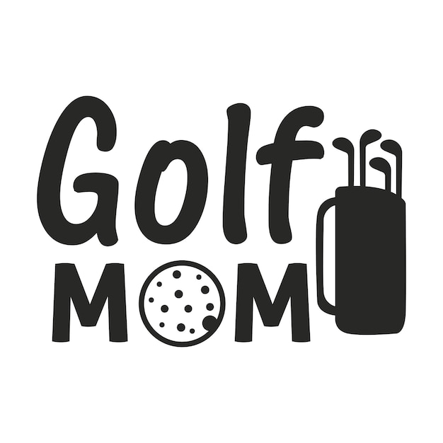 Vector golf mom