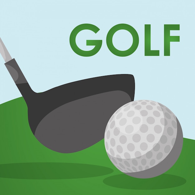 Vector golf pictogram ontwerp