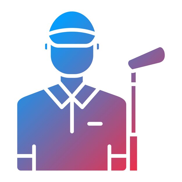 Vector golf player icon vector image can be used for physical fitness