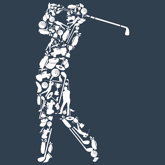 Vector golf player