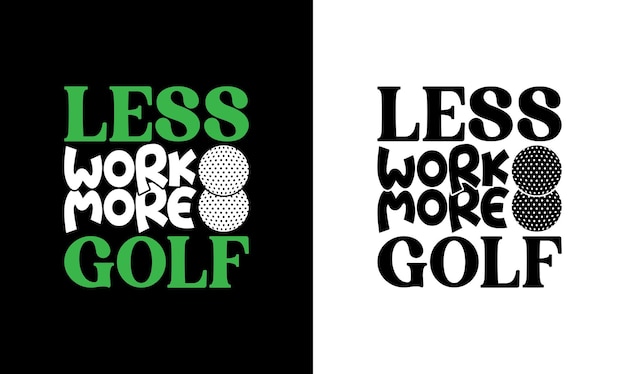 ゴルフ名言Tシャツのデザイン、タイポグラフィ