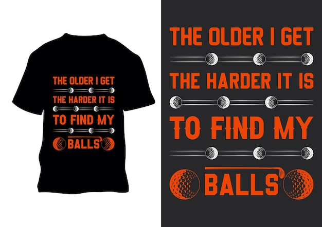 Vector golf retro vintage t shirt design