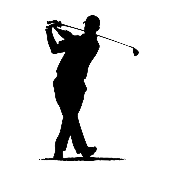 Vector golf silhouettes vector on white background