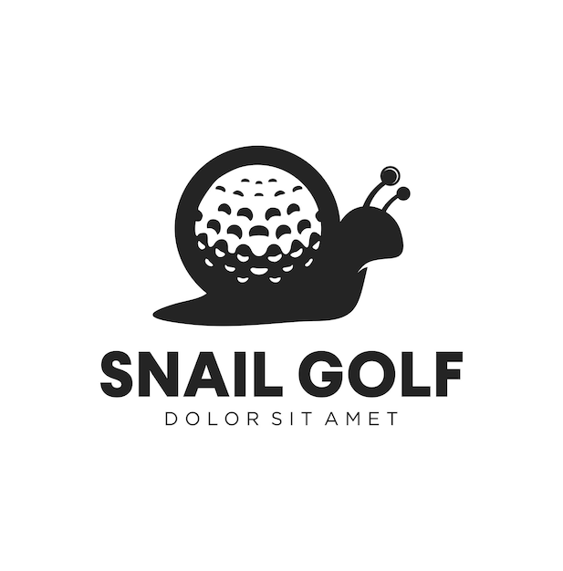 Golf slak logo pictogram vector sjabloon illustratie