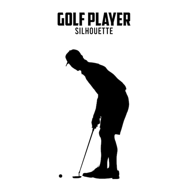 Golf speler silhouet vector stock illustratie golf silhouet 01