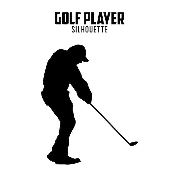 Golf speler silhouet vector stock illustratie golf silhouet 01