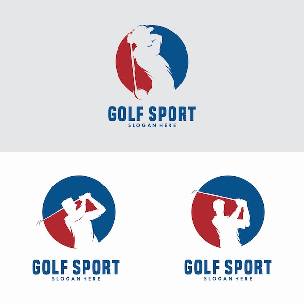 Modello di logo design sport golf golf