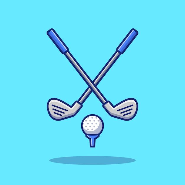 Golf sport   icon illustration. sport golf icon concept isolated  . flat cartoon style