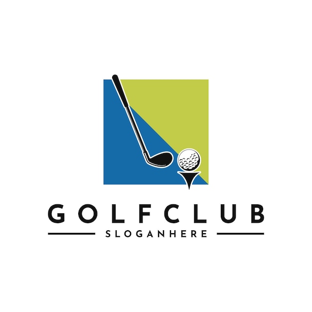 Golf sport logo design modello moderno