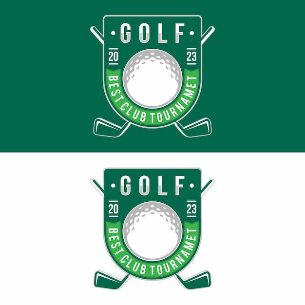 Golf sport logo design vector illustration