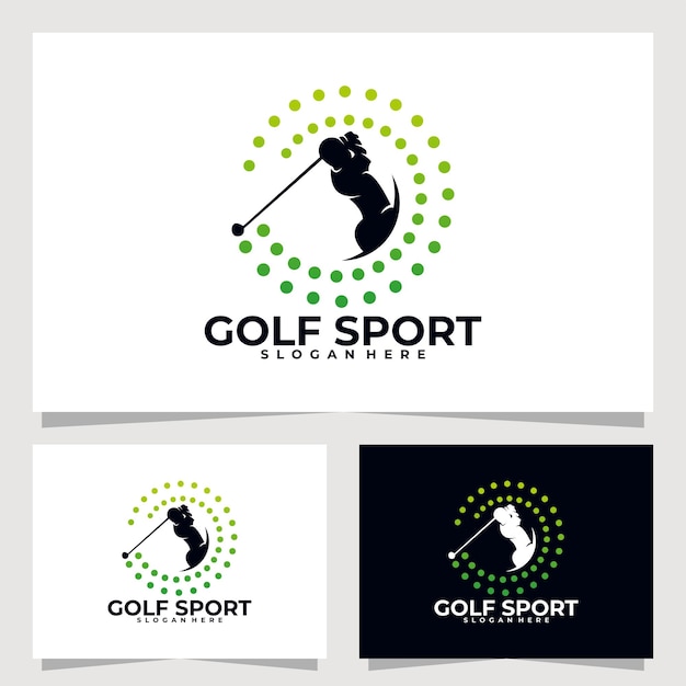 Golf sport logo vector design template