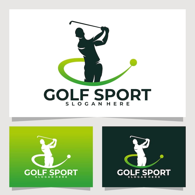 Vector golf sport logo vector design template