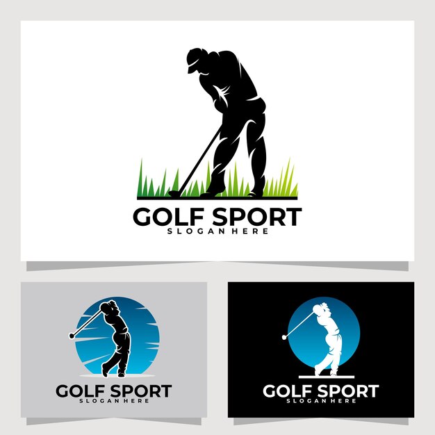 Golf sport logo vector ontwerpsjabloon
